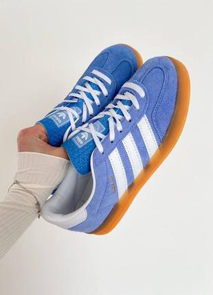 Adidas wmns gazelle indoor 'blue fusion gum'