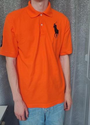 Футболка polo ralph lauren Chest оранжевого цвета оригинал! поло ральф лорен спорт