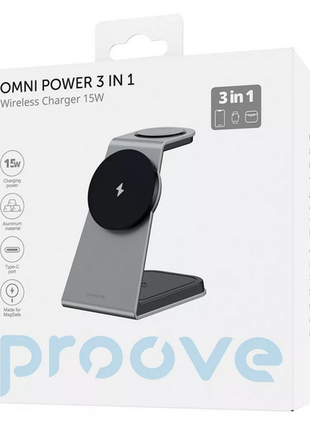 Беспроводное зарядное устройство зу proove omni power 3 in 1