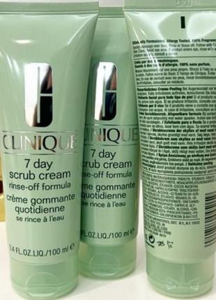 Скраб для усиленного отшелушивания, clinique 7 day scrub cream rinse-off formula