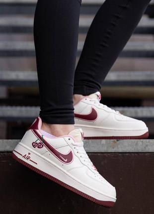 Кожаные кроссовки nike for air force 1 low valentine’s day6 фото