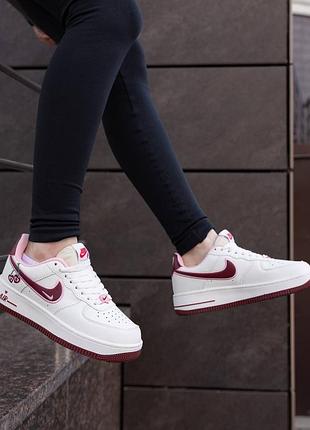 Кожаные кроссовки nike for air force 1 low valentine’s day9 фото
