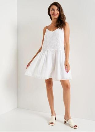 Білосніжний повітряний сарафан, сукня платье плаття h&m(zara, massimo)