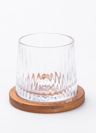 Бокал под виски стеклянный крутящиеся стаканы для виски 300 мл `gr`