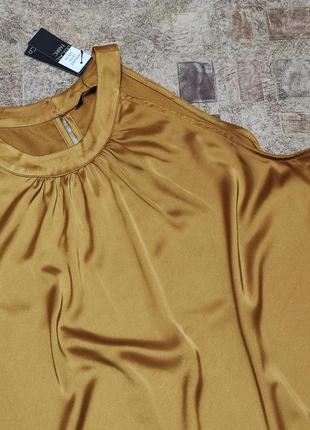 Нова атласна подовжена блуза блузон асиметрія батал 547 фото