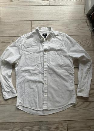 Льняная рубашка h&m рубашка из льна размер м