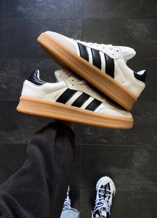 Adidas samba xlg white/black gum platform
