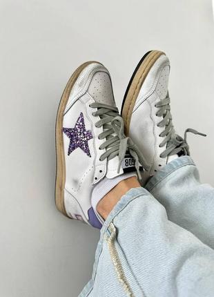 Жіночі кеди golden goose ( ggdb ) superstar bullstar lilac premium.6 фото