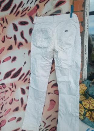 Жіночі джинси біліскінні джинси білі вузькі джинси skinny літні штани котон