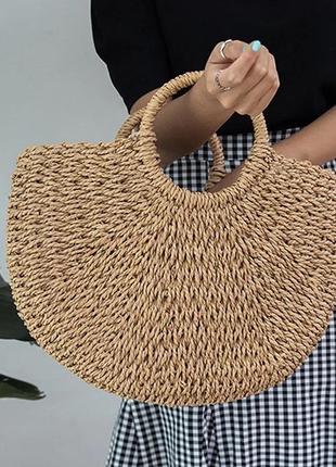 Летняя пляжная сумка из соломы, племенная сумочка