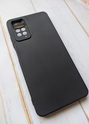 Силіконовий чохол redmi note 11 / 11s чорний тонкий із захистом камери