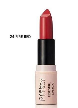 Помада для губ pretty by flormar essential lipstick 024 - fire red