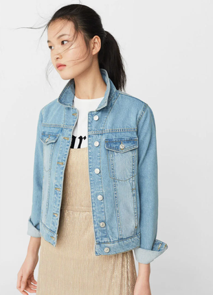 Джинсовая куртка mango denim jacket - s-xs