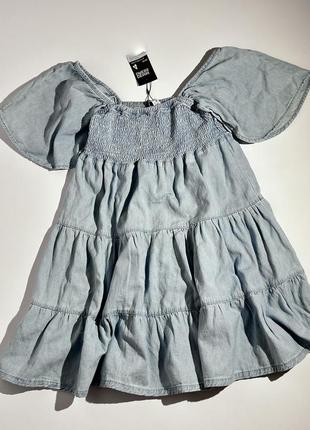 Мини платье деним primark