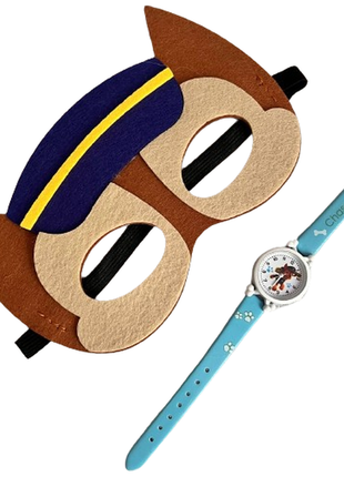 Набор часы наручные и маска гонщик чейз из м/ф щенячий патруль