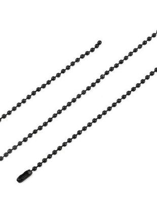 Ланцюжок finding основа із застібкою для кулона підвіски на шию чорна 2 мм 70 см