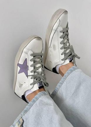 Жіночі кеди golden goose ( ggdb ) superstar lilac premium.6 фото