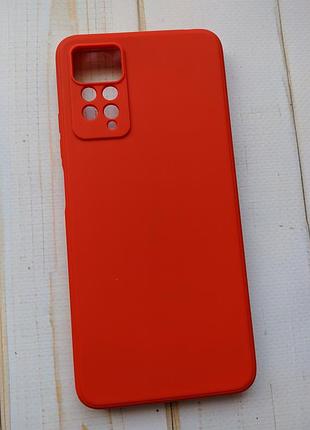 Силиконовый чехол redmi note 11 красный