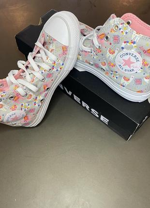 Деактивированный converse chuck taylor all star llama party hi kids детские кеды