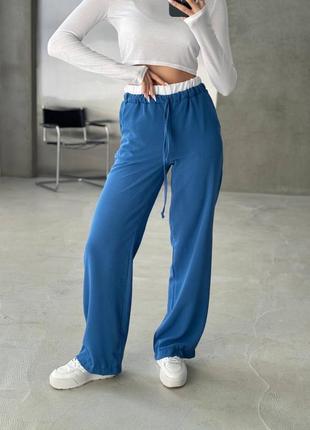 Джогери штани жіночі з підкладкою / сині штани брюки / лосіни  жіночі обмін / брюки жіночі обмін