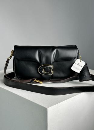 Сумка coach pillow tabby 26 leather shoulder bag black