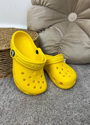 Детские кроксы классик crocs classic clog kids yellow