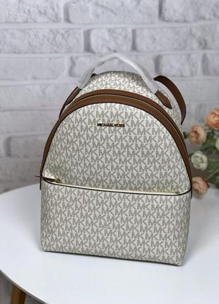 Рюкзак женский michael kors оригинал sheila medium logo backpack белий в лого