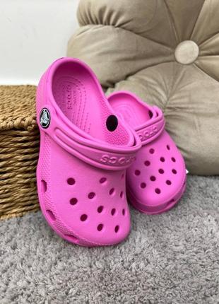 Детские кроксы классик для девочек crocs classic kids pink