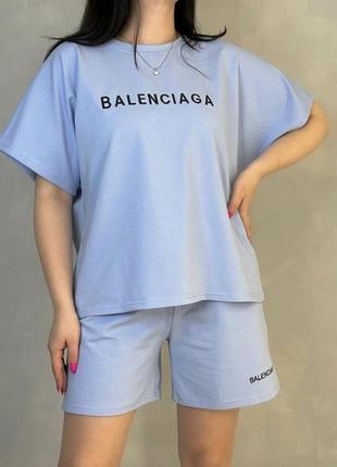 Костюм шорты футболка в стиле balenciaga2 фото