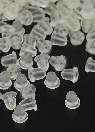 Заглушки для сережок гвоздиків finding конічна форма напівпрозорий білий 4 мм x 4 мм упаковка 600 шт