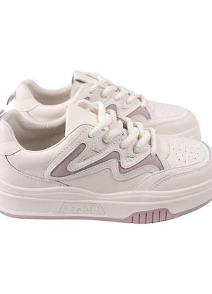 Кеди жіночі sorte lady молочні натуральна шкіра, 38