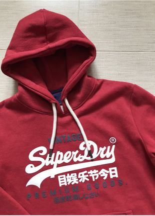 Крутая теплющая кофта толстовка с начесом, от vintage superdry. l6 фото