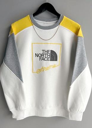 Брендовий чоловічий світшот / якісний світшот the north face в білому кольорі на кожен день