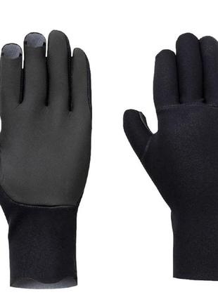 Перчатки shimano chloroprene exs 3 cut gloves m black1 фото