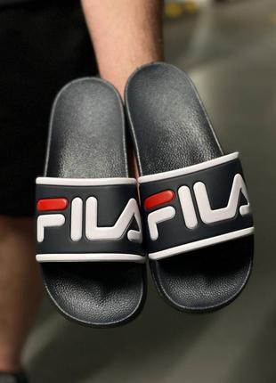 Р.40, 41 мужские шлепки fila big logo ff020