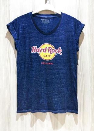Hard rock жіноча футболка нова синя лондон xl