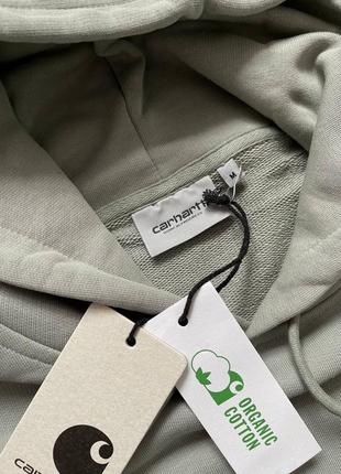 Брендове чоловіче худі / якісне худі carhartt grey в сірому кольорі на кожен день2 фото