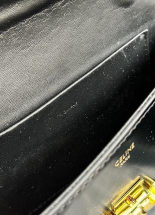 Сумка celine chain shoulder bag claude in shiny calfskin black6 фото