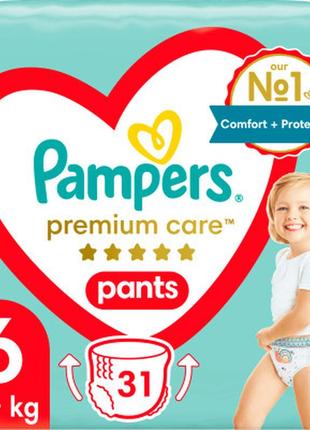 Подгузники pampers premium care pants extra large (15+ кг), 31 шт. (8001090759917)