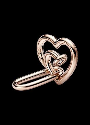Серебряное звено для стилизациидля браслетов пандора ми "пронзенное сердце" 782530c01
