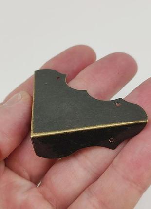 Кутник тристоронній металевий (колір - бронза, ціна за 1 шт.) арт.  042351 фото
