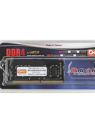 Модуль памяти dato ddr4 4gb/2666 (dt4g4dsdnd26) so-dimm для ноутбука dm_11