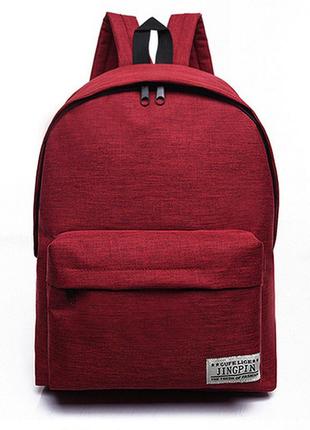 Женский бордовый рюкзак, текстильный городской рюкзак унисекс al-3732-91