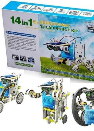 Конструктор робот на сонячній батареї — 14 in 1 educational solar robot