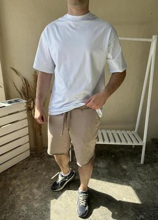 Мужской летний комлект (шорты и футболка оверсайз) / мужские шорты и футболка для активного отдыха