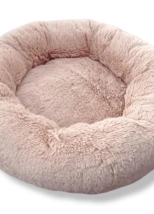 Лежак 75см для великих собак хутряний зйомний чохол