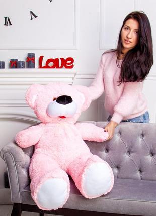 М'яка іграшка ведмедик смайл 100см рожевий