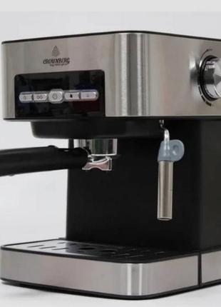 Кофемашина полуавтоматическая crownberg cb 1566 espresso coffee maker 1000вт с капучинатором