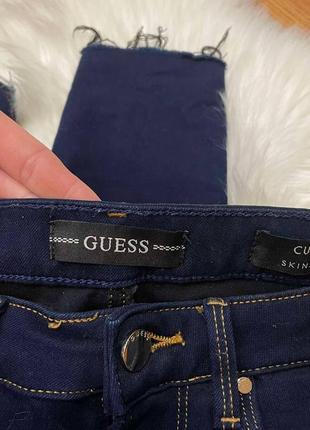 Темно синие облегающие джинсы джегинсы guess2 фото