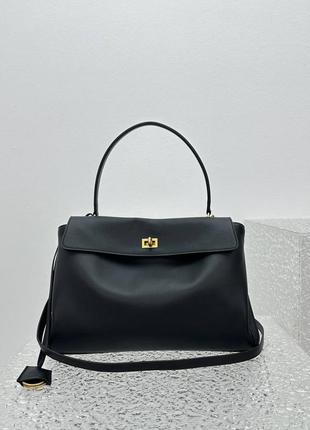 Сумка balenciaga rodeo черная с золотой серебряной фурнитурой